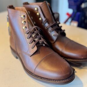 Brown Leather Men's Boots | J. Crew Kenton Captoe